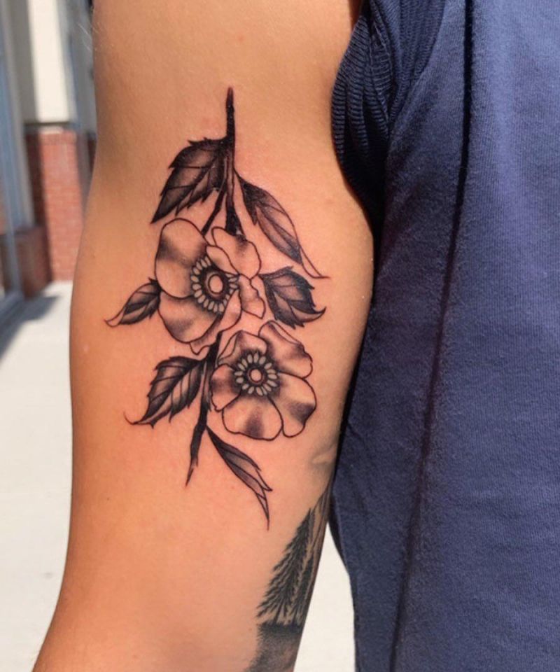 30 Unique Wild Rose Tattoos to Inspire You