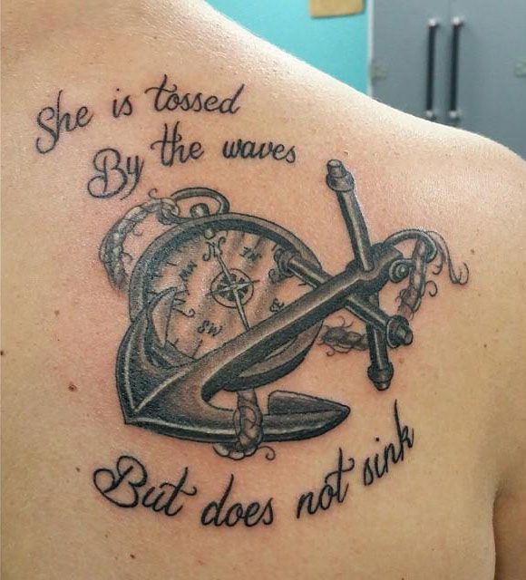 30 Unique Anchor and Compass Tattoos Just For You