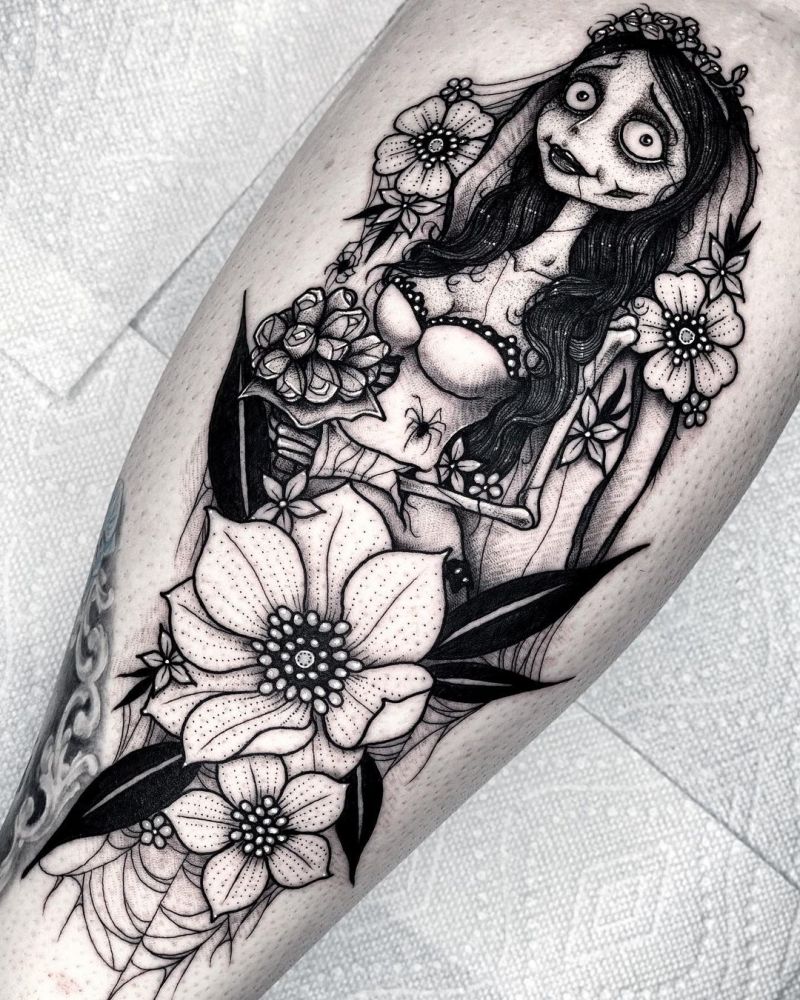 30 Unique Corpse Bride Tattoos You Will Love