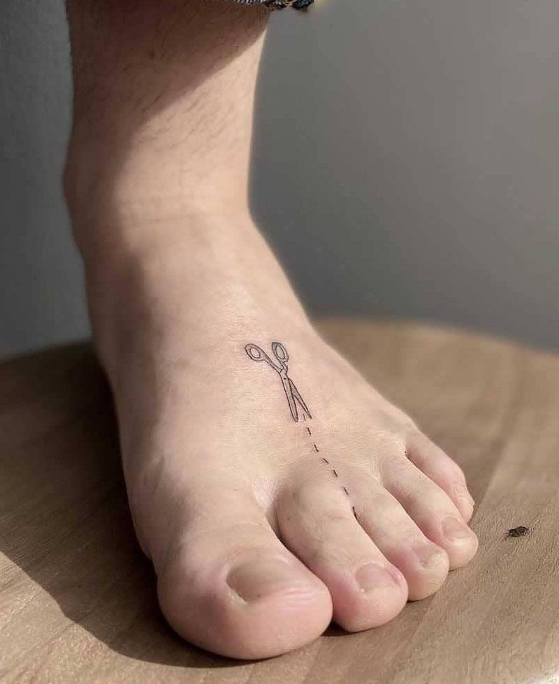 25 Unique Cut Here Tattoos for Your Inspiration