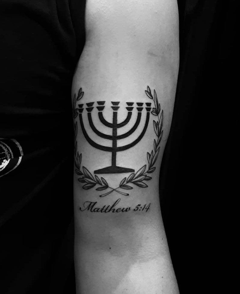 16 Unique Menorah Tattoos You Can Copy