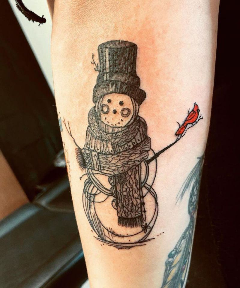 30 Unique Snowman Tattoos You Can Copy