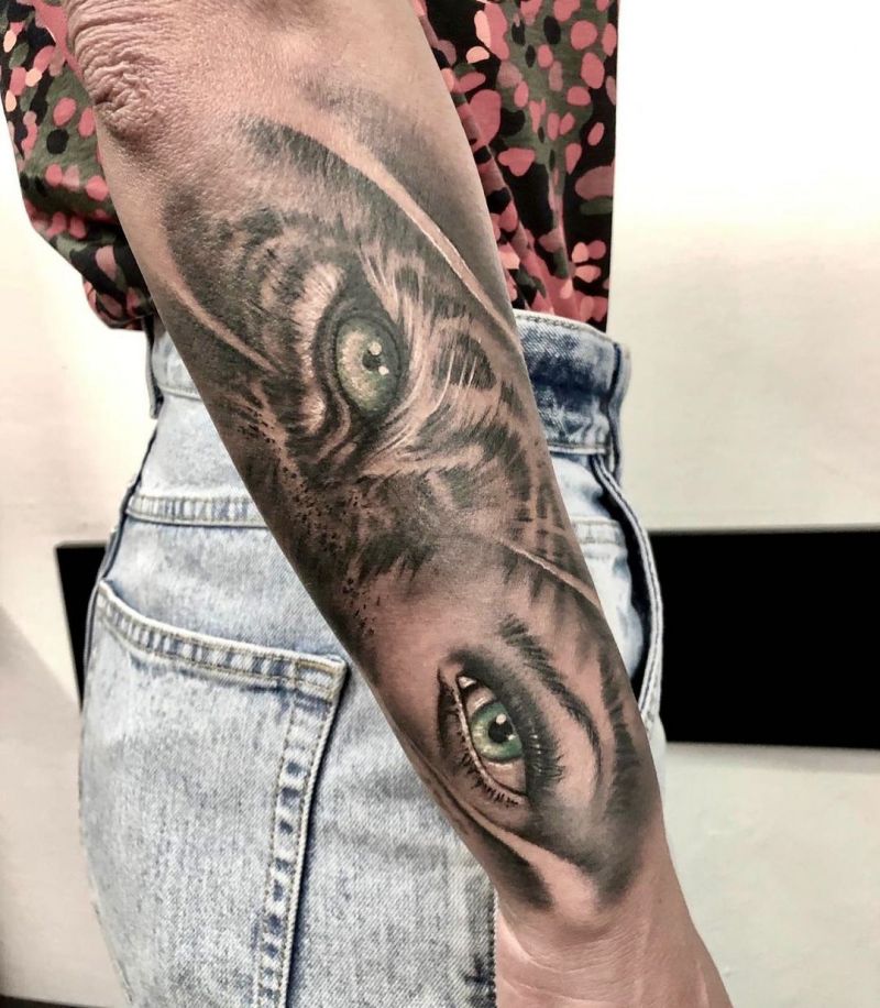 30 Unique Half Tiger Tattoos You Must Love