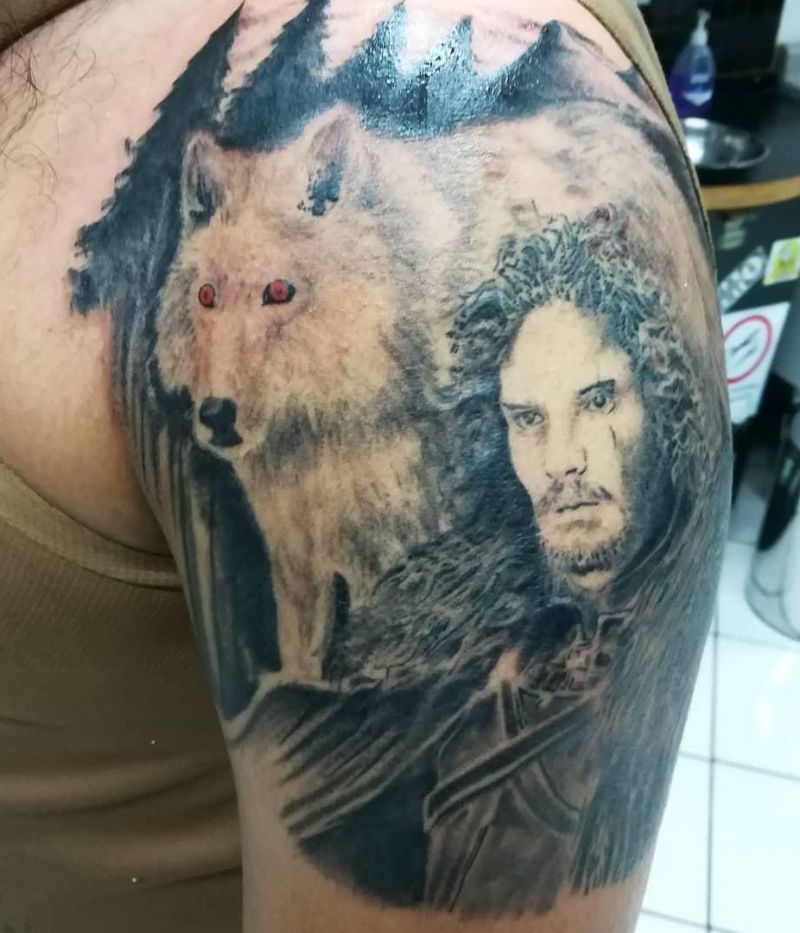 30 Great Jon Snow Tattoos to Inspire You