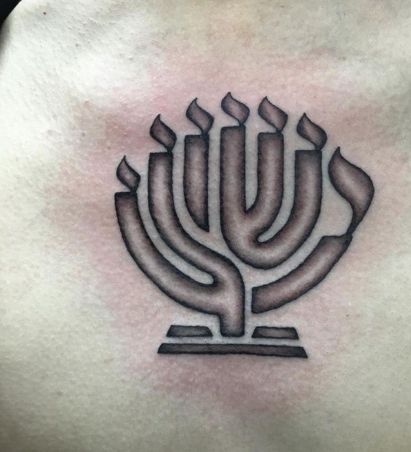 16 Unique Menorah Tattoos You Can Copy