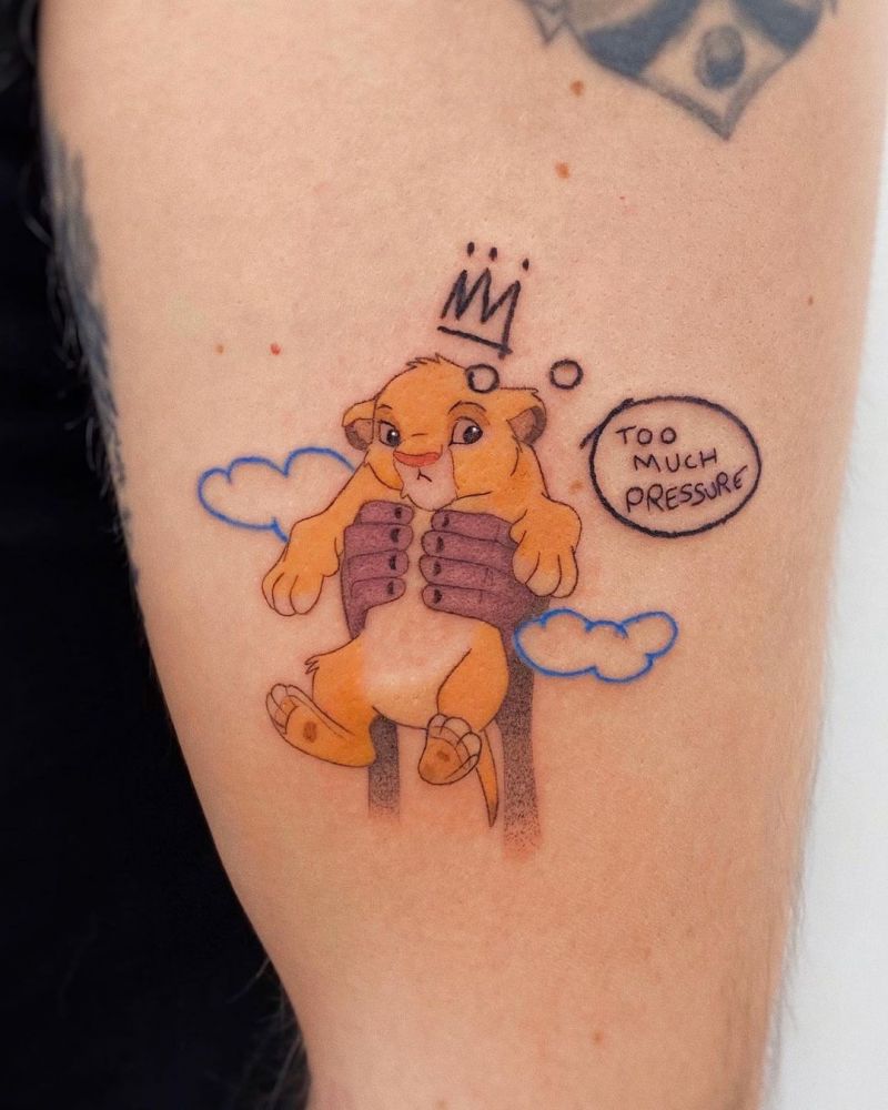 30 Cute Simba Tattoos You Must Love