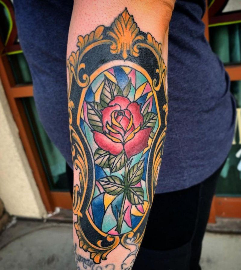 30 Unique Stained Glass Tattoos You Must Try