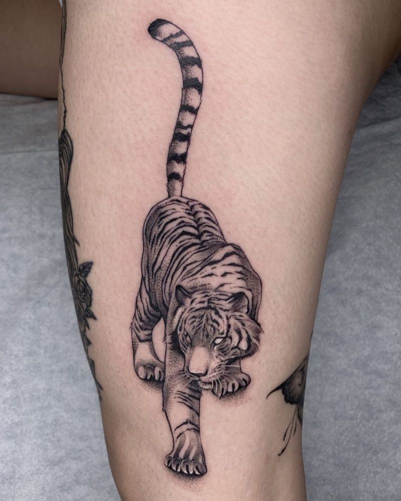 30 Pretty White Tiger Tattoos You Can Copy