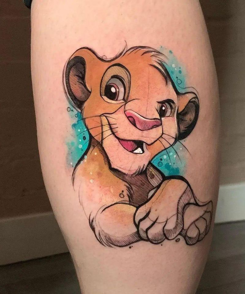 30 Cute Simba Tattoos You Must Love