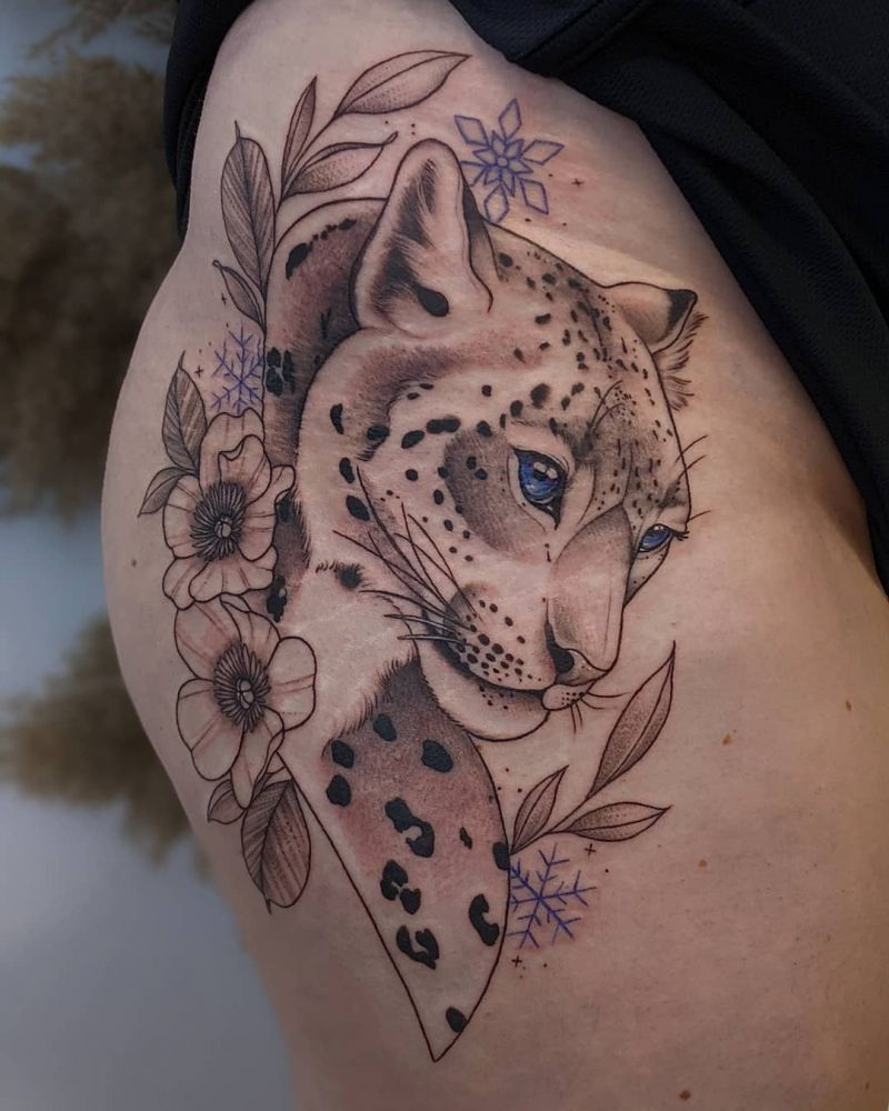 30 Gorgeous Snow Leopard Tattoos You Can Copy