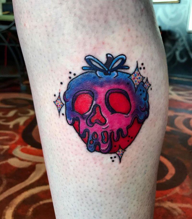 30 Pretty Snow White Apple Tattoos You Must Try