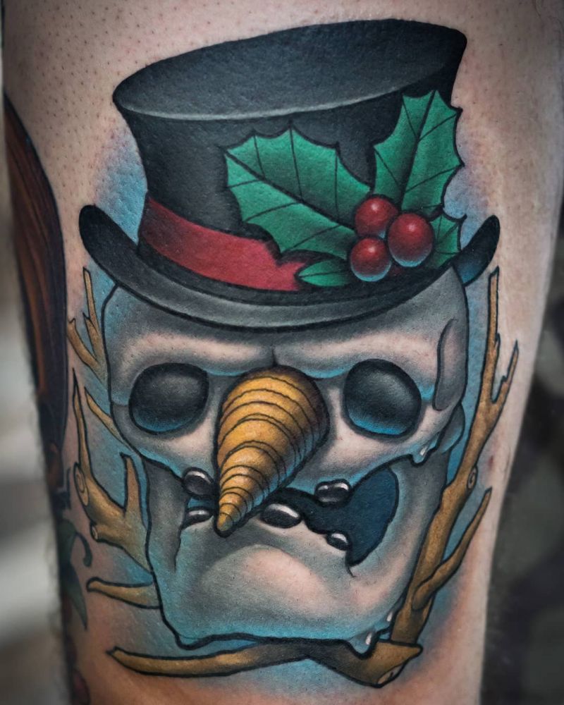 30 Unique Snowman Tattoos You Can Copy