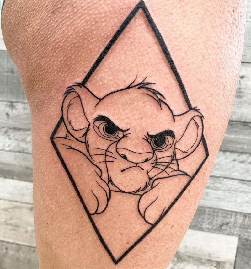 30 Cute Simba Tattoos You Must Love