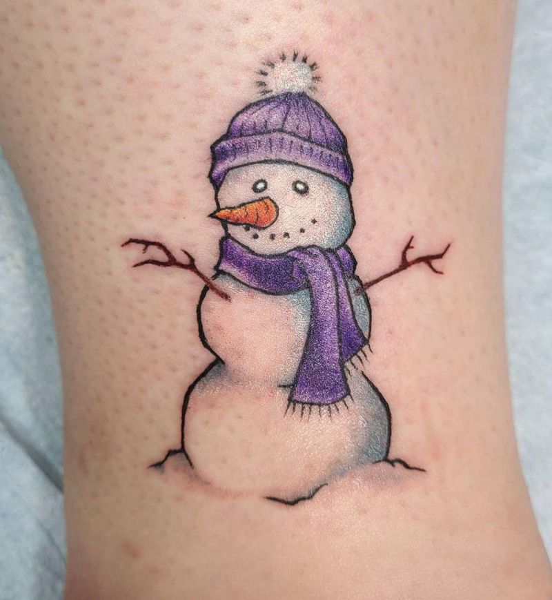 30 Unique Snowman Tattoos You Can Copy