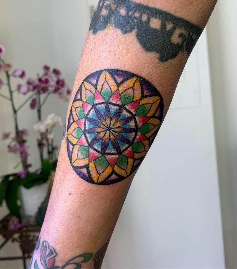 30 Unique Stained Glass Tattoos You Must Try