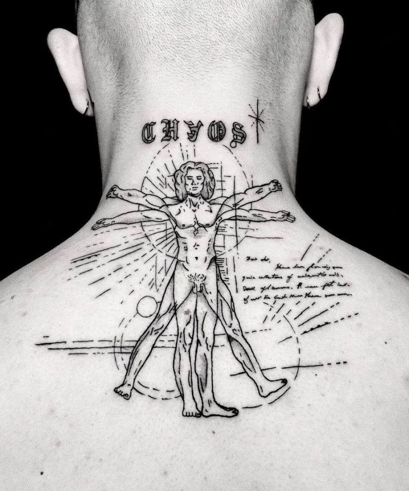 30 Unique Vitruvian Man Tattoos for Your Inspiration