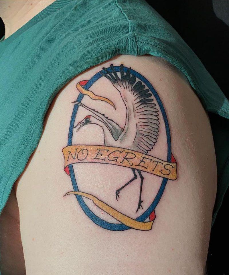 30 Pretty Egret Tattoos You Must Love