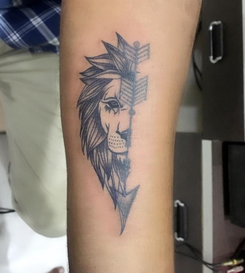 30 Pretty Half Lion Tattoos You Must Try