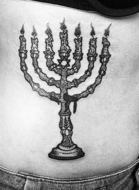 16 Unique Menorah Tattoos You Can Copy