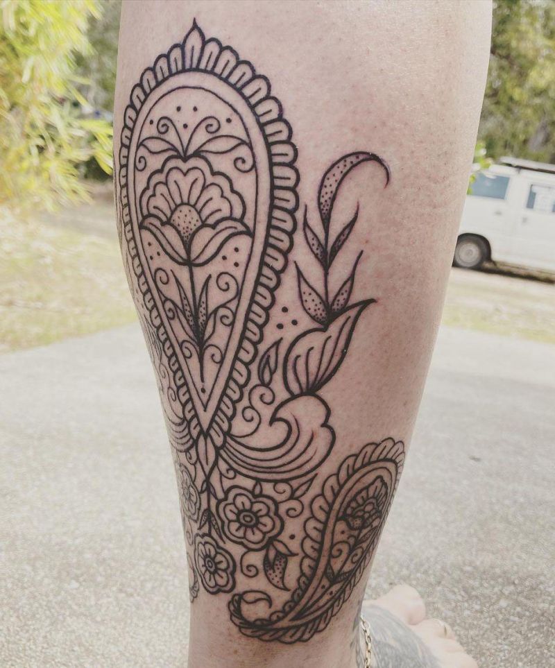 30 Unique Paisley Tattoos for Your Inspiration