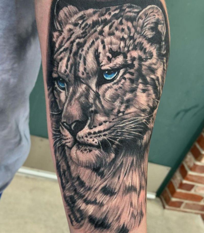 30 Gorgeous Snow Leopard Tattoos You Can Copy