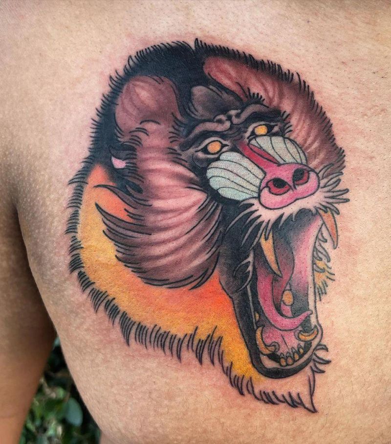 30 Unique Baboon Tattoos You Can Copy