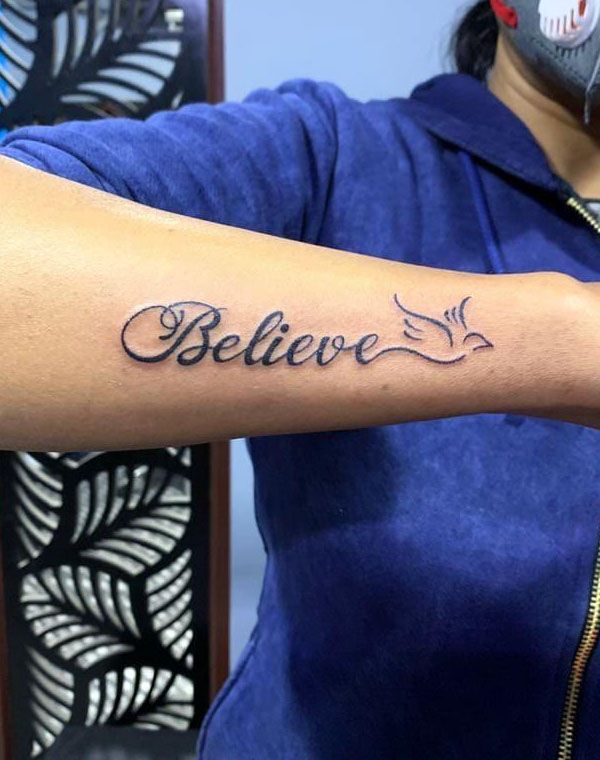 30 Pretty Believe Tattoos to Inspire You