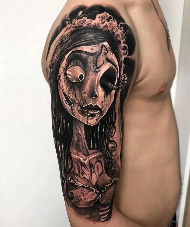 30 Unique Corpse Bride Tattoos You Will Love