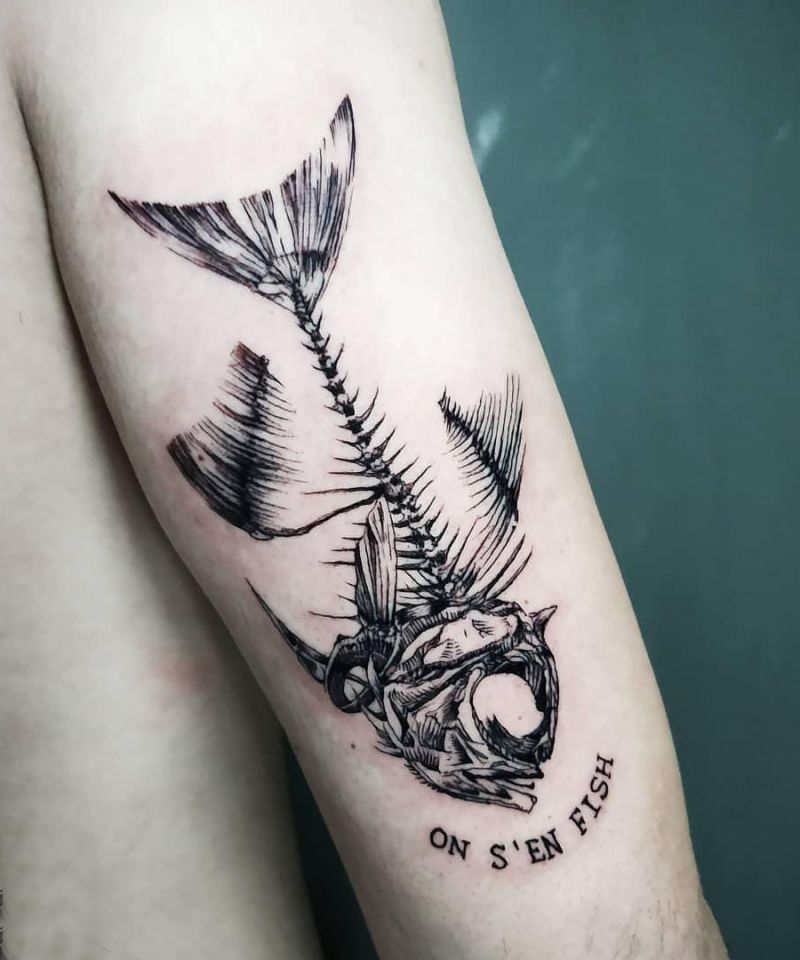 30 Unique Fishbone Tattoos You Can Copy