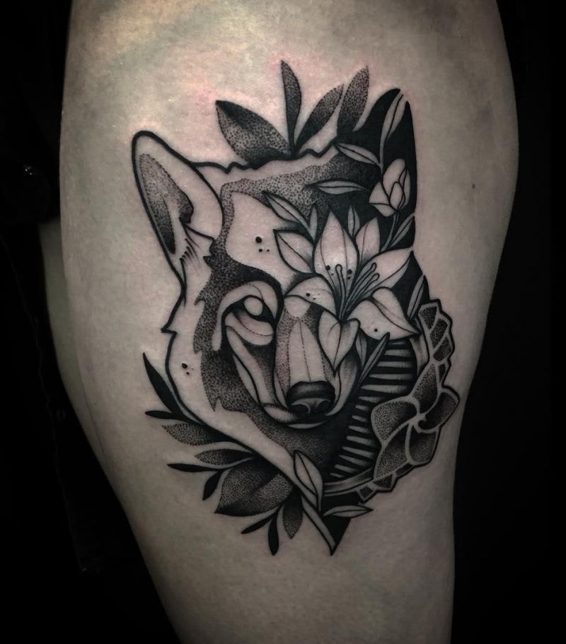 30 Unique Half Wolf Tattoos You Must Love