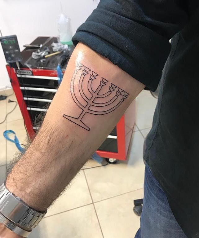 16 Unique Menorah Tattoos You Can Copy