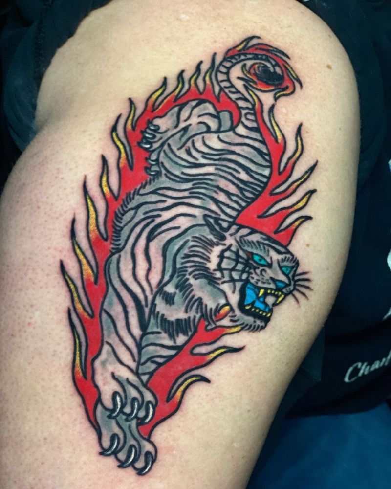 30 Pretty White Tiger Tattoos You Can Copy