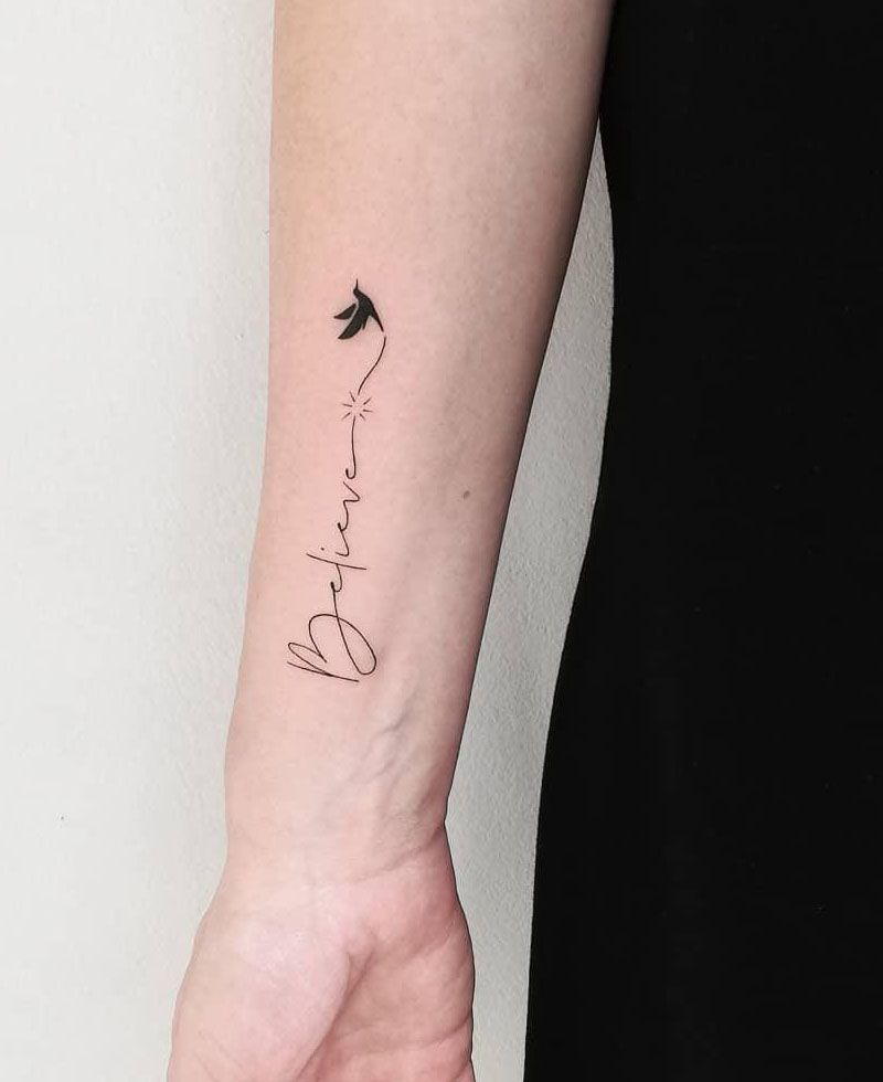 30 Pretty Believe Tattoos to Inspire You