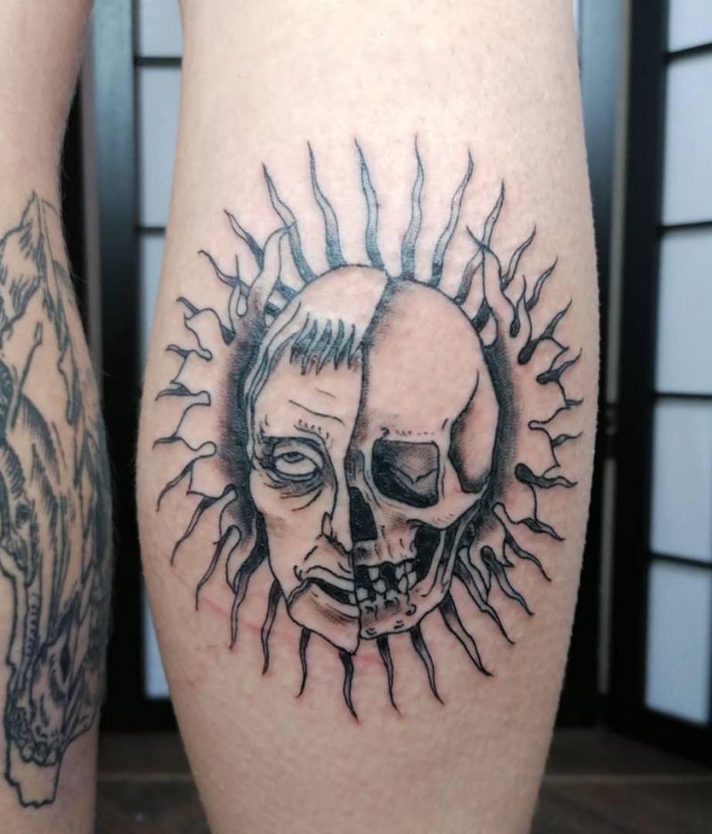 30 Great Half Skull Tattoos to Inspire You