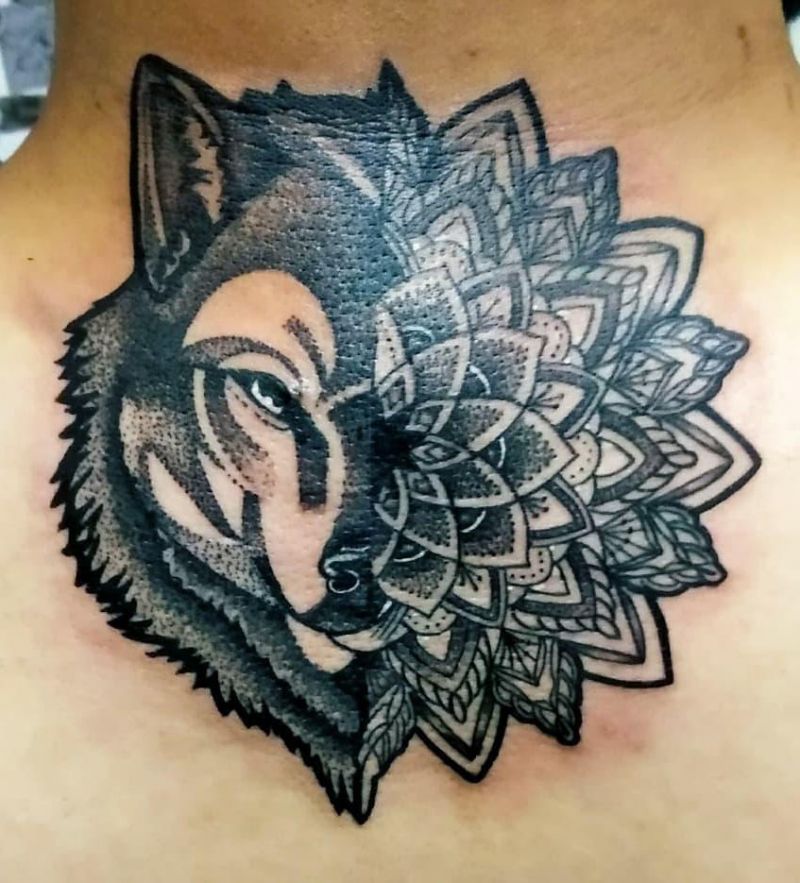 30 Unique Half Wolf Tattoos You Must Love