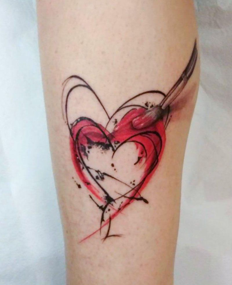 30 Elegant Paintbrush Tattoos You Can Copy