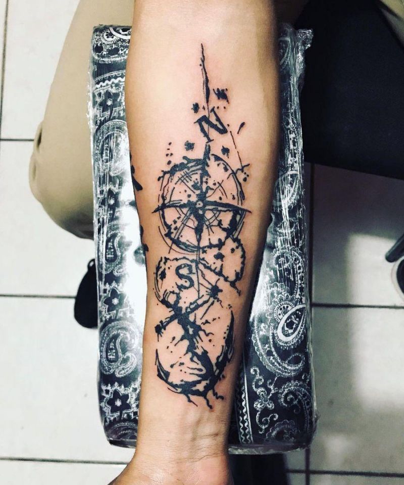 30 Unique Anchor and Compass Tattoos Just For You