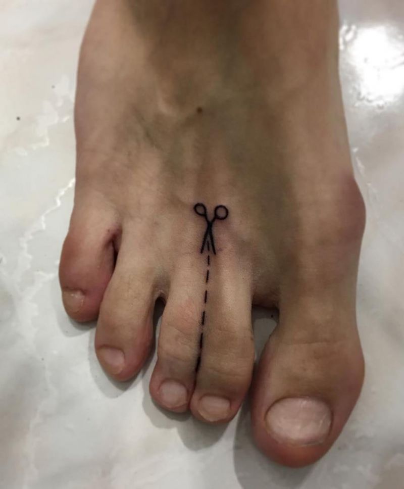 25 Unique Cut Here Tattoos for Your Inspiration