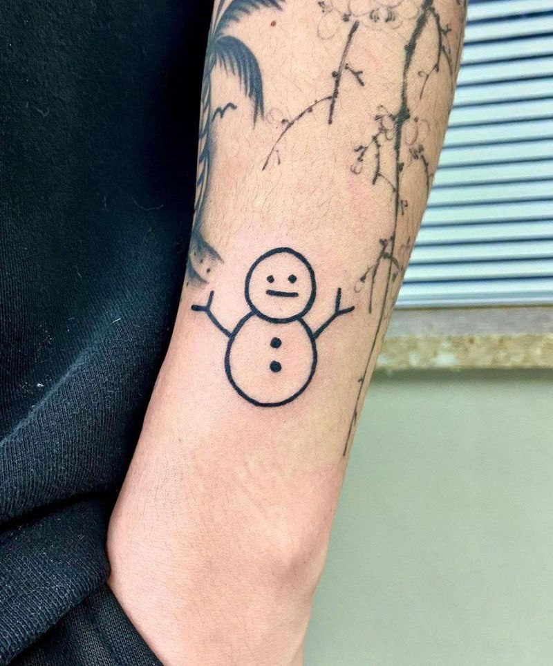 30 Unique Snowman Tattoos You Can Copy