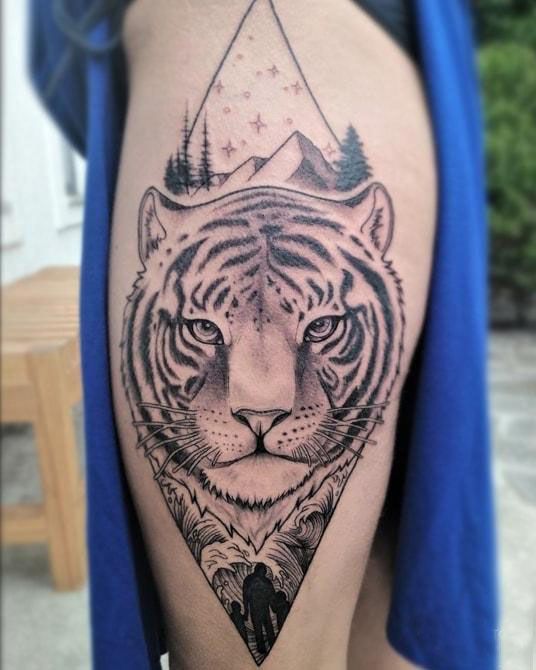 30 Pretty White Tiger Tattoos You Can Copy