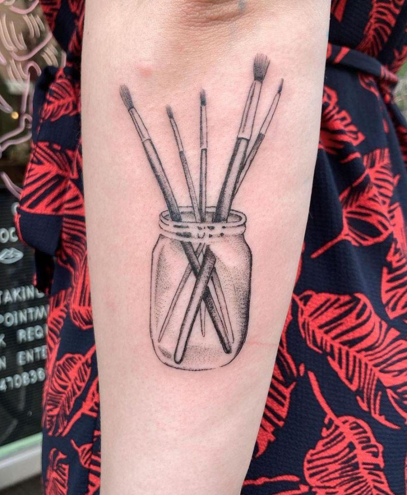 30 Elegant Paintbrush Tattoos You Can Copy