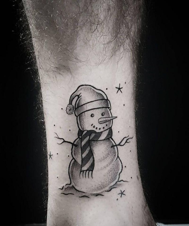 30 Unique Snowman Tattoos You Can Copy