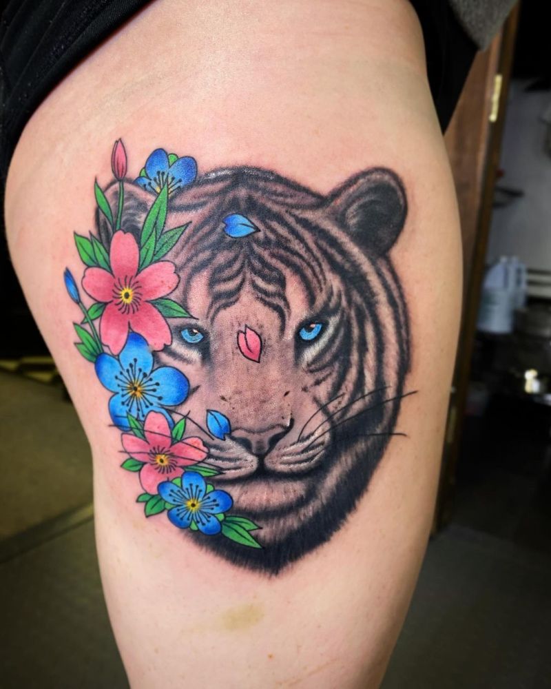 30 Pretty White Tiger Tattoos You Can Copy