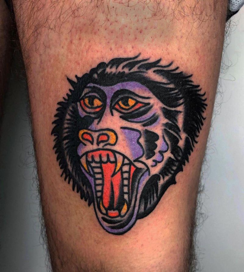 30 Unique Baboon Tattoos You Can Copy