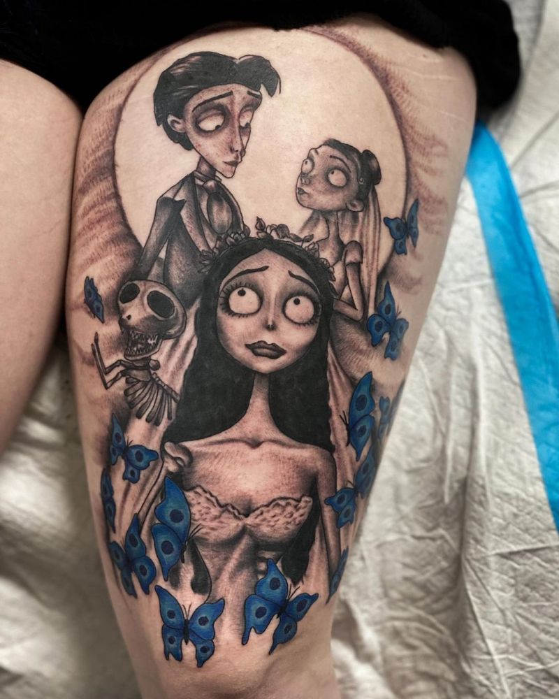 30 Unique Corpse Bride Tattoos You Will Love