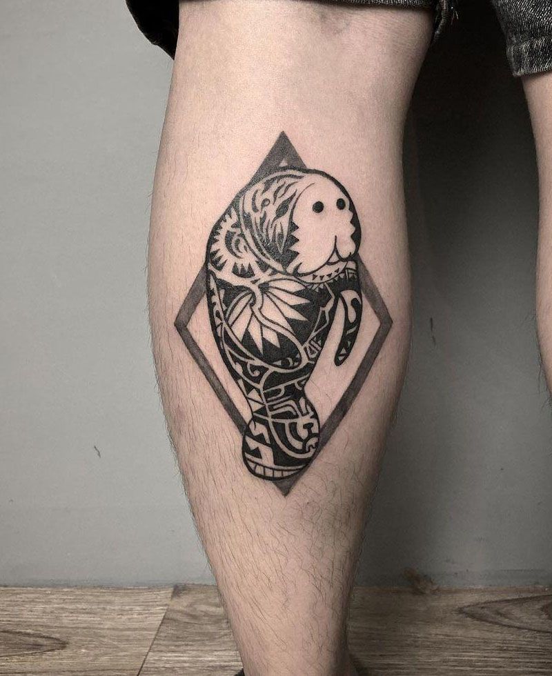 30 Cute Manatee Tattoos You Must Love