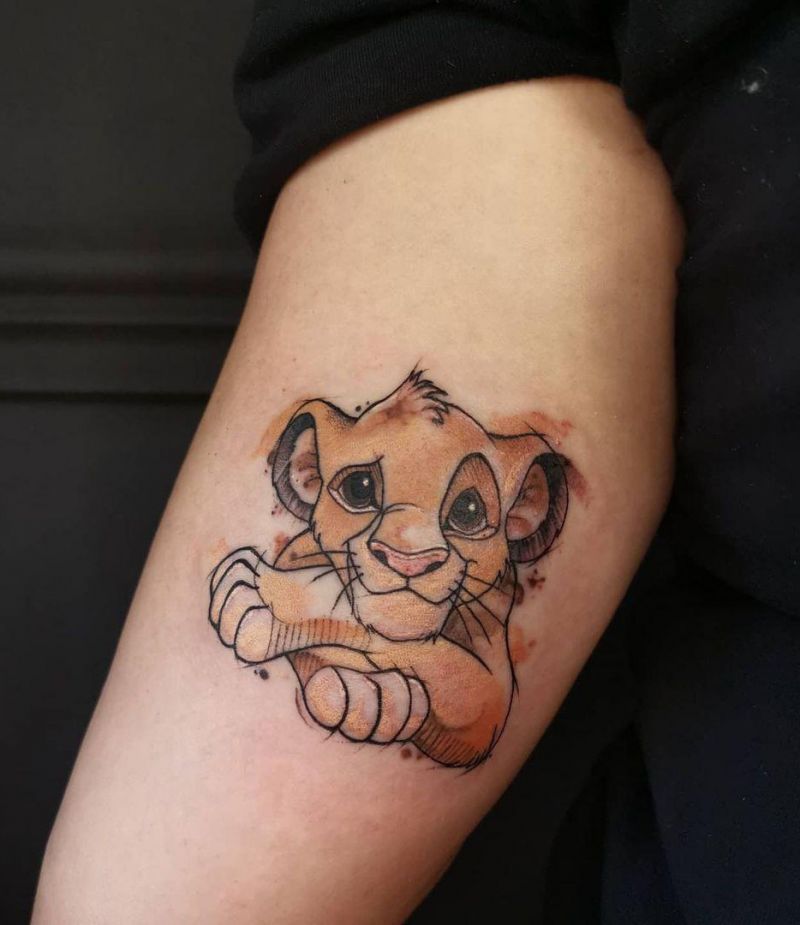 30 Cute Simba Tattoos You Must Love