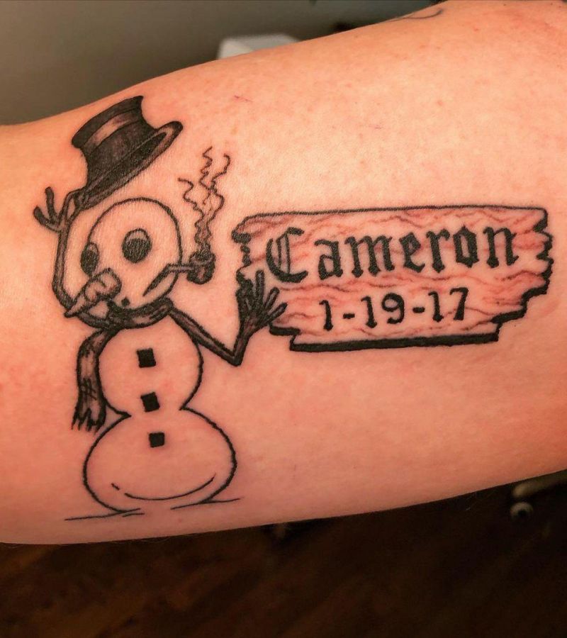 30 Unique Snowman Tattoos You Can Copy