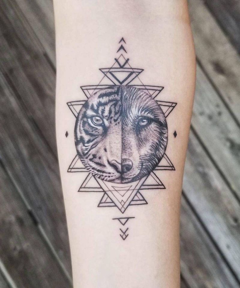 30 Unique Half Tiger Tattoos You Must Love