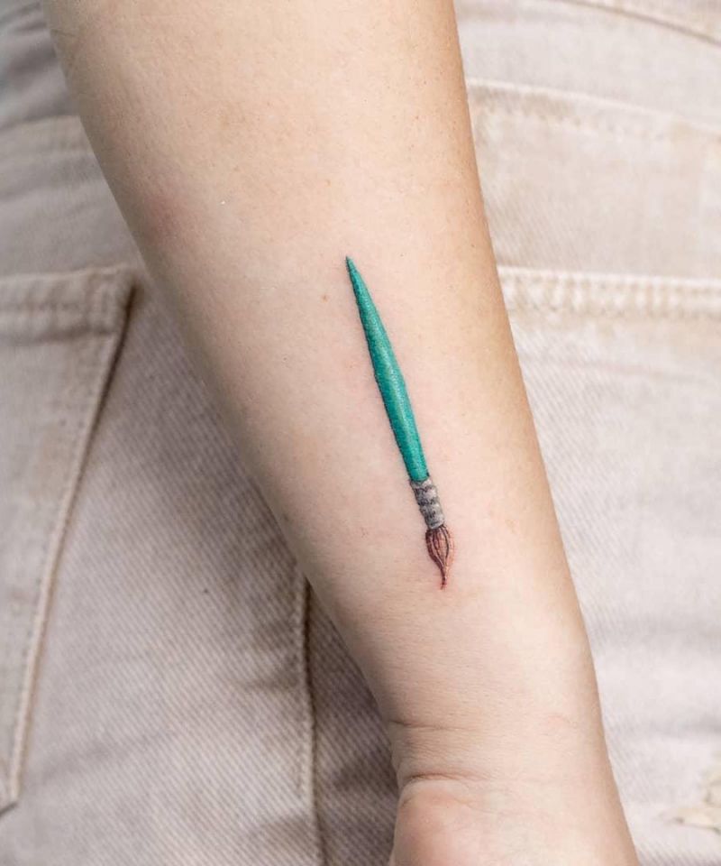 30 Elegant Paintbrush Tattoos You Can Copy